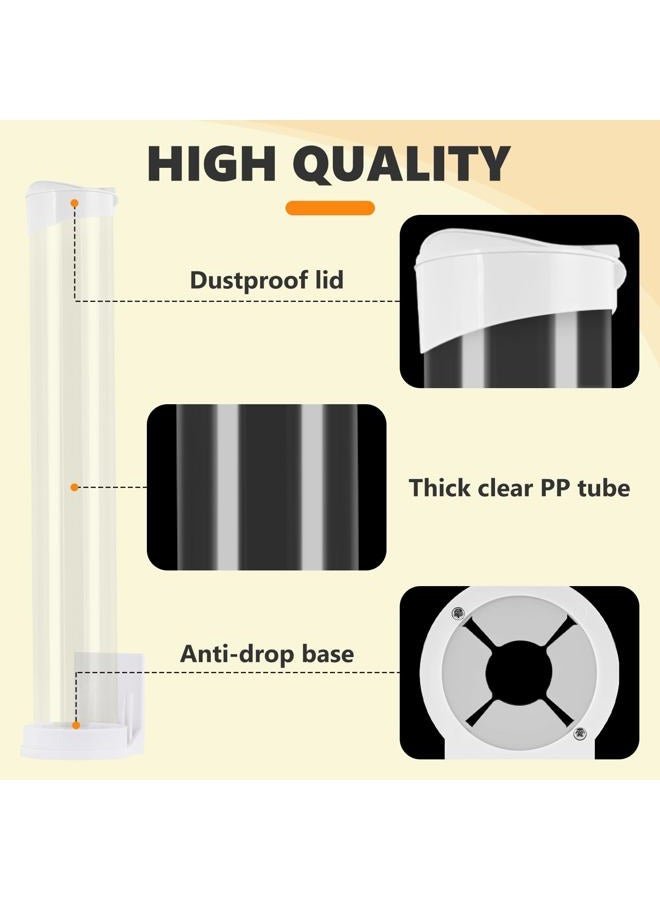 Saladulce Ice Cream Cone Dispenser Holder Wall Mount Waffle Cone Dispenser Holder Cake Cone Dispenser 21''L x 3'' Dia Cone Holder Sleeve for Ice Cream Machine - Image 4