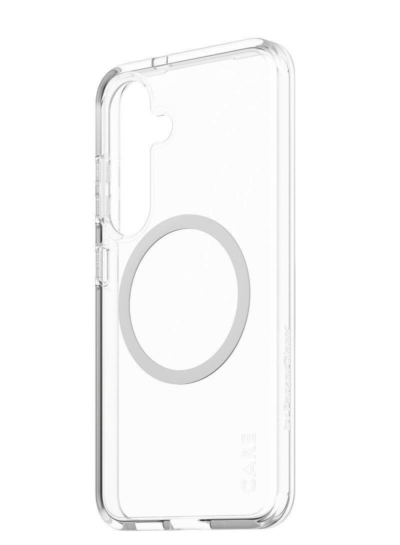 PanzerGlass CARE Flagship Case Qi White Samsung Galaxy S25 - Clear - Image 4