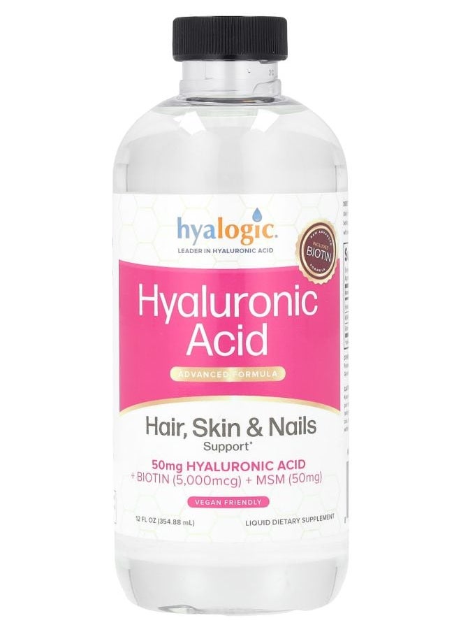 Hyalogic - Hyaluronic Acid Advanced Formula Hair Skin & Nails Support 12 fl oz (354.88 ml) - Image 1