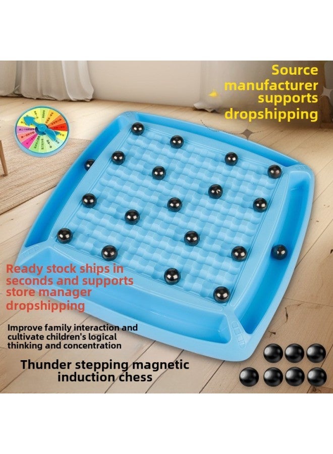 Magnetic Force On War Chess Magnetic Induction Chess Logical Thinking Training Effect Chess Table Games Children's Toys Chess-Color:Single Bell - Image 1