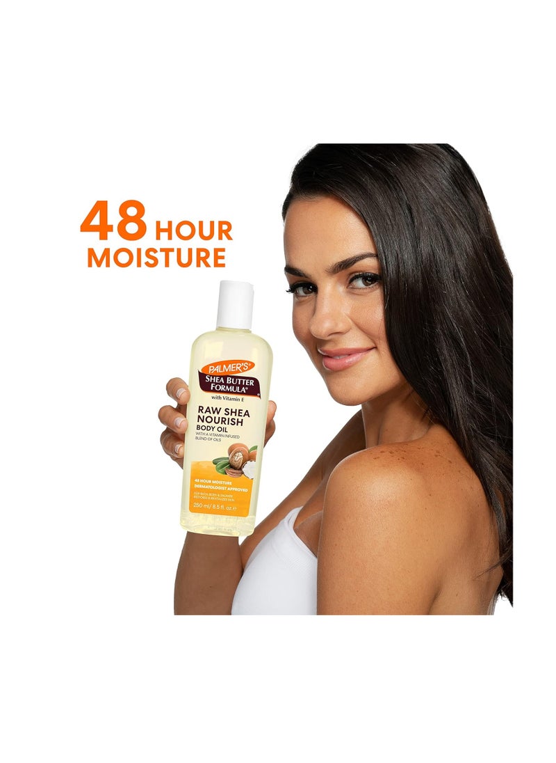 PALMER'S - Palmer's Shea Formula Raw Shea Body Oil with Vitamin E, Deep Body Moisturizer to Soothe & Nourish Dry, Sensitive & Eczema-Prone Skin, 8.5 oz - Image 1