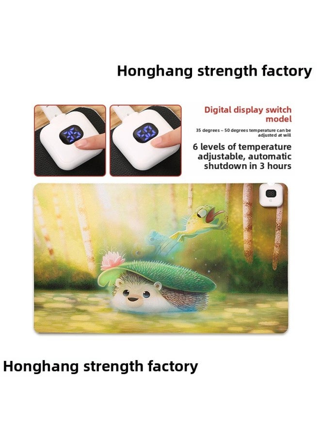 Generic - Heating Table Mat Heating Table Mat Electric Heating Table Mat Hand Warming Table Mat Office Warming Table Mat Heating Mouse Mat Keyboard Mat-Pattern:Digital Display Switch 80*33 I Am Corgi - Image 1