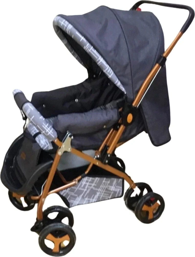 Vav Baby Dual Comfort Line Double Stroller Gray-Gold