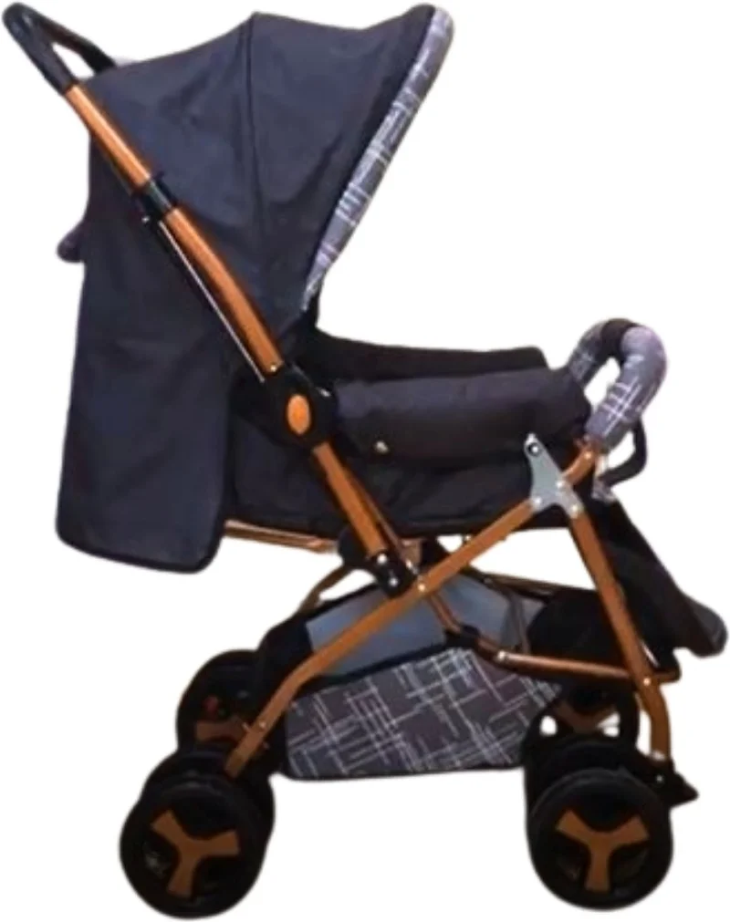Vav Baby Dual Comfort Line Double Stroller Gray-Gold
