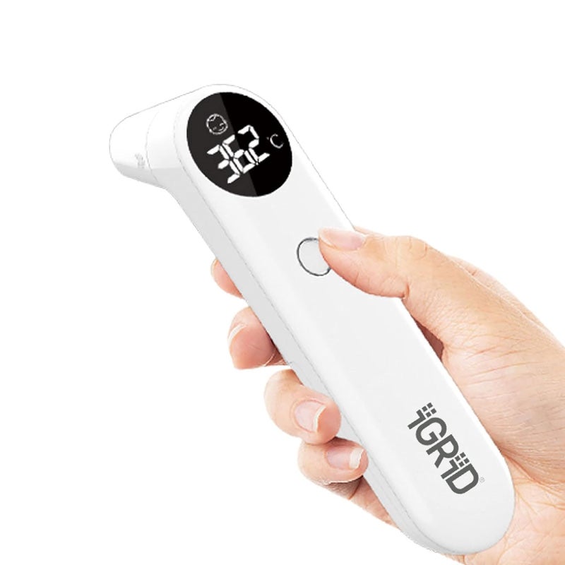 iGRiD Plastic Non-Contact Digital Infrared Forehead & Ear Thermometer For Babies and Adults, Fever Alarm - Image 1