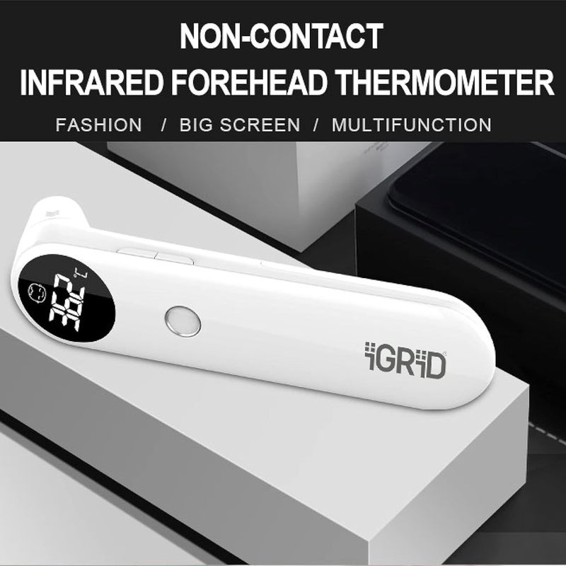 iGRiD Plastic Non-Contact Digital Infrared Forehead & Ear Thermometer For Babies and Adults, Fever Alarm - Image 4