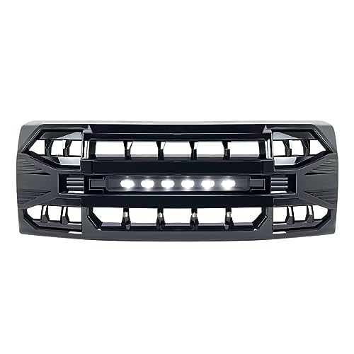 MEGAIE Front Grill Replacement for F150 2009-2014, Glossy Black Front Bumper Grille w/Off-Road Lights - Image 3