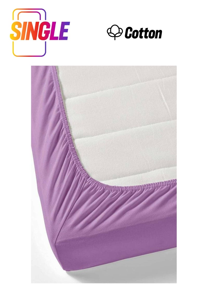 Bebek Özel Baby Special Cotton Baby and Kids Elastic Bed Sheet Lilac 60X160 