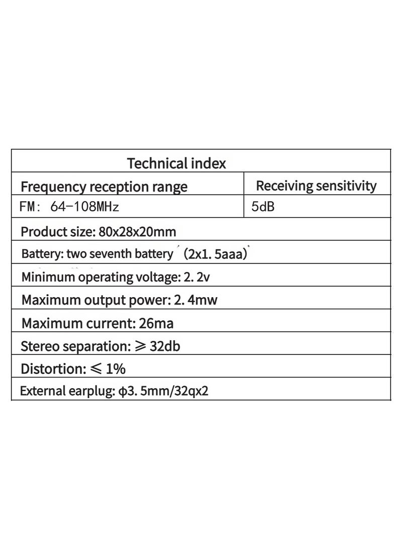 Portable pocket mini FM radio - Image 2