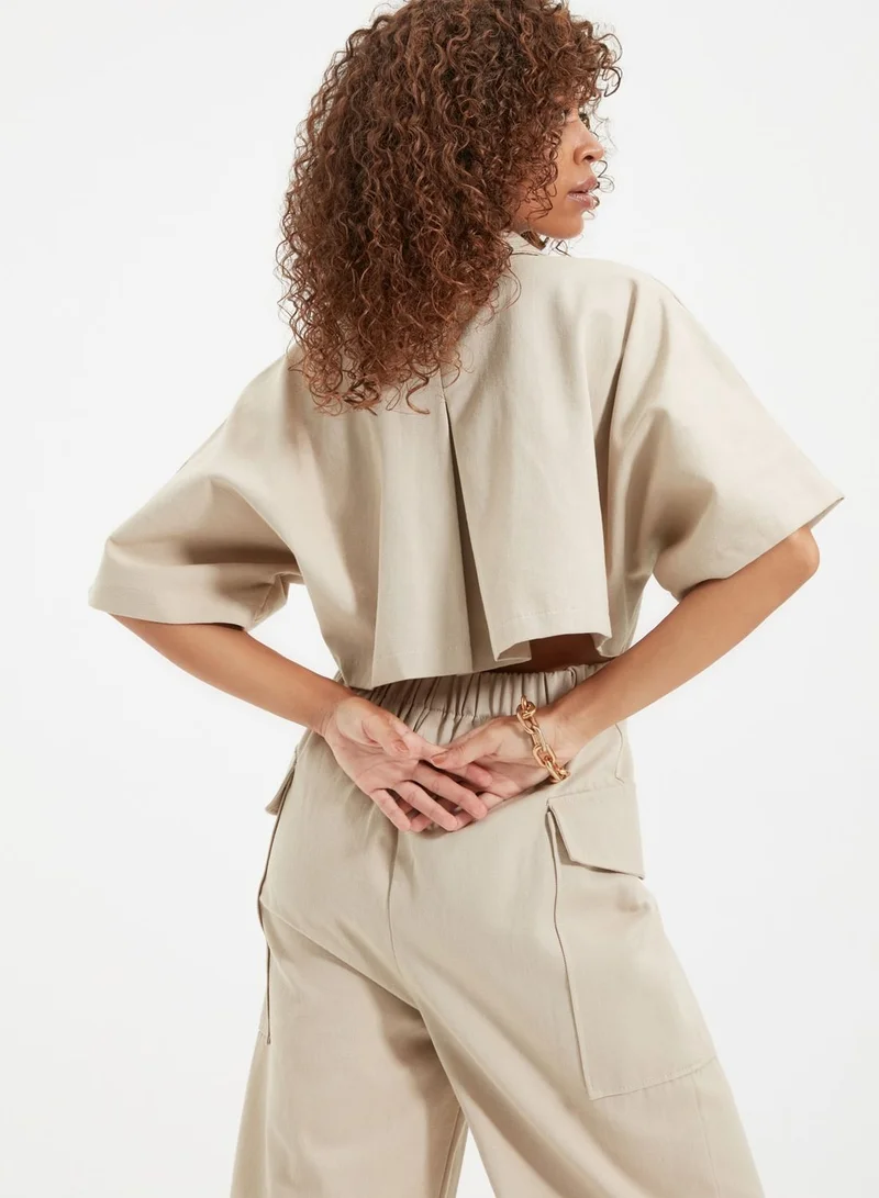 trendyol Wide Leg Knitted Jumpsuit
