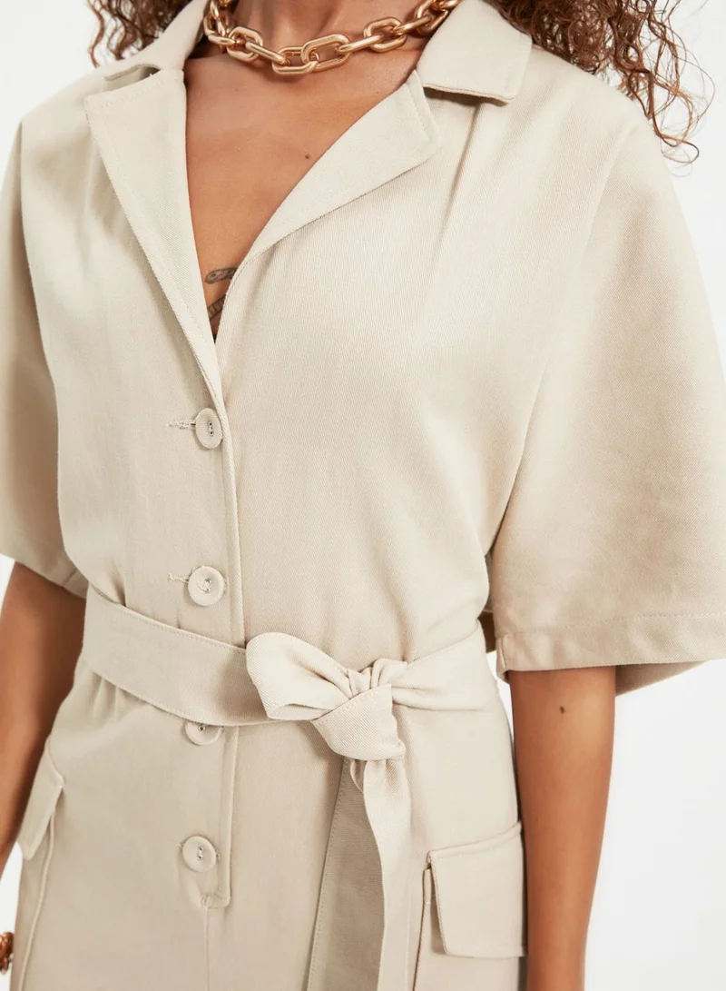 trendyol Wide Leg Knitted Jumpsuit