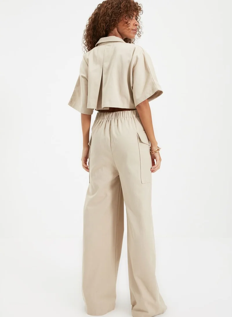 trendyol Wide Leg Knitted Jumpsuit