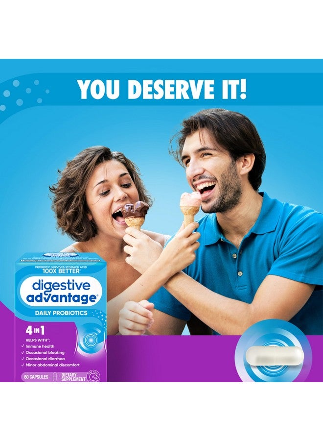 Digestive Advantage Probiotics For Digestive Health, Daily Probiotics For Women & Men, Supports Gut Health, Occasional Bloating & Diarrhea, Minor Abdominal Discomfort, & Immune Support, 60ct Capsules - Image 4