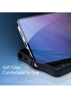 DUX DUCIS DUX DUCIS Aimo Case Anti-Yellowing Clear [Hard PC Back & Soft TPU Bumper] Magnetic Wireless Charging With Stand Shockproof Protective Phone Case Cover compatible with Samsung Galaxy S25 Ultra (Black)  - Image 2