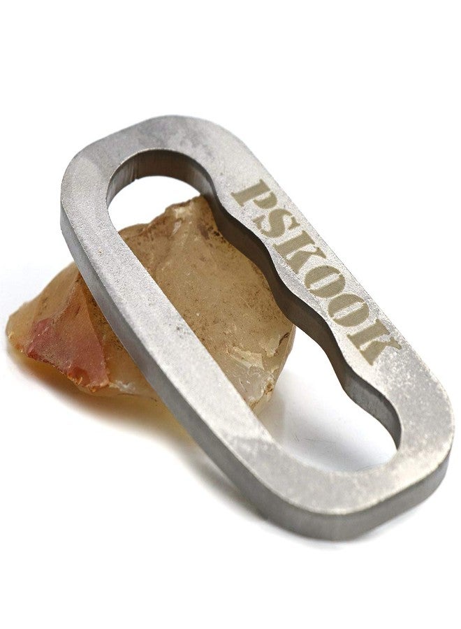 PSKOOK Flint and Steel Single High Carbon Steel Fire Striker English Flint Stone Emergency Jute Tinder Bushcraft - Image 2