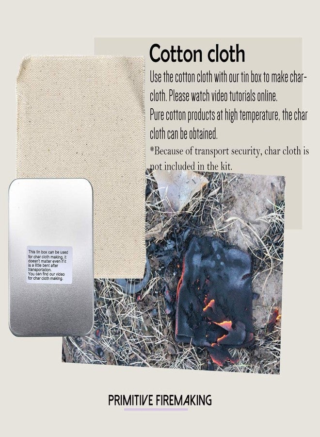 PSKOOK Flint and Steel Single High Carbon Steel Fire Striker English Flint Stone Emergency Jute Tinder Bushcraft - Image 5
