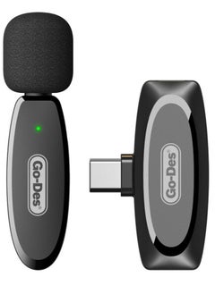 Auto-Syncs Clip-on 2.4G Wireless Lavalier Microphone For Type-C And Android Devices 20M Accessibility