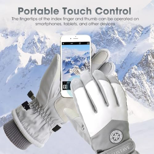 GUSTAVE® Winter Gloves for Women Outdoor Riding Gloves for Women Winter Hand Gloves Splashproof Windproof Winter Gloves with Touch Screen Design Fashion Women Outdoor Winter Gloves for Riding, Hiking - Image 3