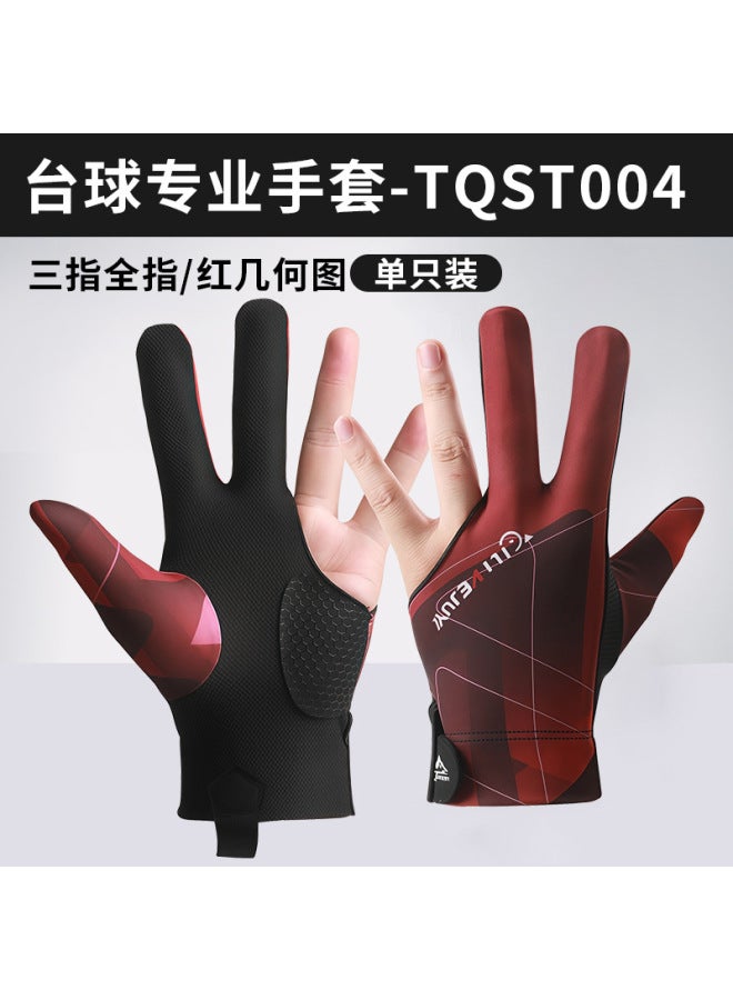 Ice Silk Billiards Gloves Finger-exposed Lightweight Breathable Non-slip Snooker Table Gloves Single-loading Room Three-finger Gloves