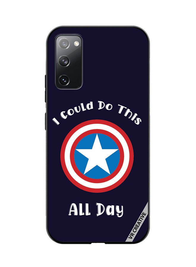 VR CREATIVE Protective Case Cover For Samsung Galaxy S20 FE 5G Captain American Design Multicolour - Image 1