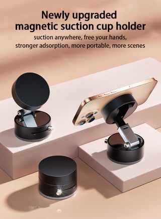 Ultra-Strong Magnetic Car Phone Mount and Dust-proof Adhesive Suction Cup phone holder Universal Double-Sided Exchangeable Adsorption Compact and Portable for Car Desk Dorm Kitchen Business Travel - view 3
