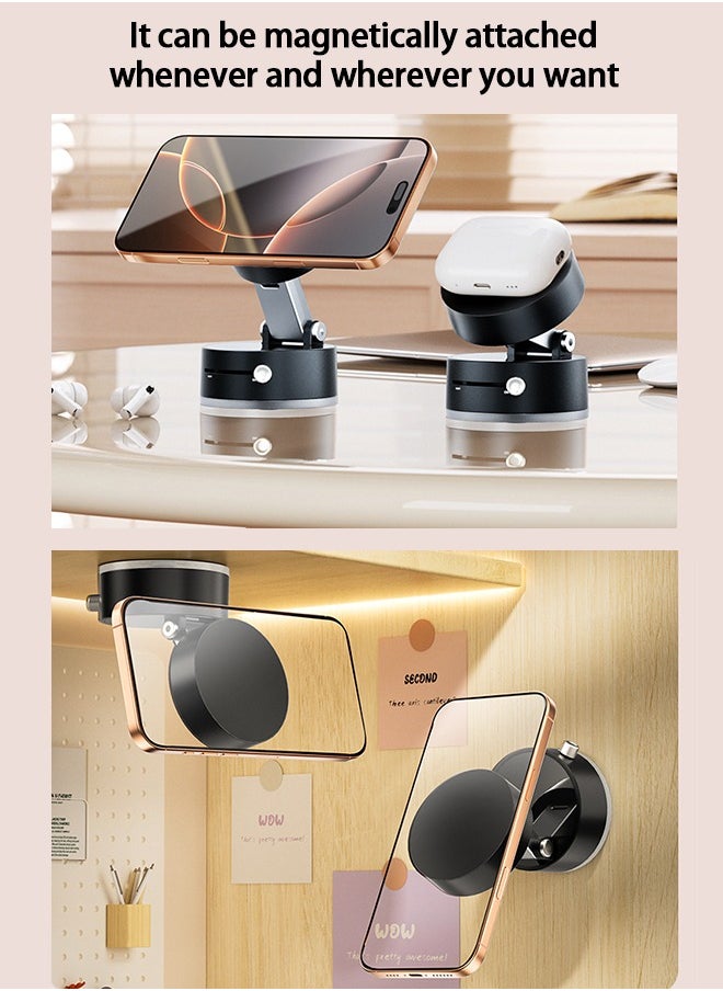 HOOPZOZA Ultra-Strong Magnetic Car Phone Mount and Dust-proof Adhesive Suction Cup phone holder Universal Double-Sided Exchangeable Adsorption Compact and Portable for Car Desk Dorm Kitchen Business Travel  - Image 4