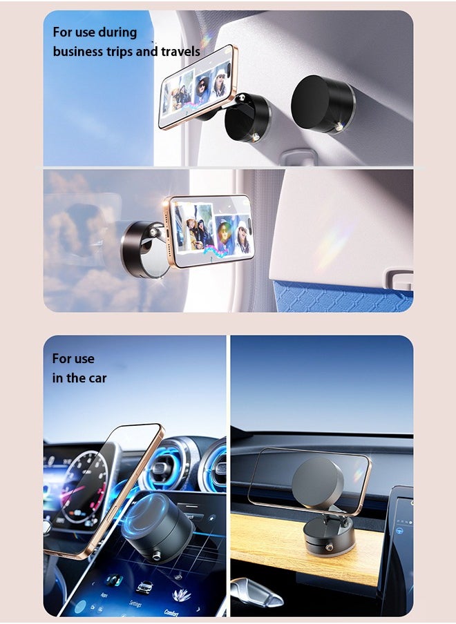 HOOPZOZA Ultra-Strong Magnetic Car Phone Mount and Dust-proof Adhesive Suction Cup phone holder Universal Double-Sided Exchangeable Adsorption Compact and Portable for Car Desk Dorm Kitchen Business Travel  - Image 5