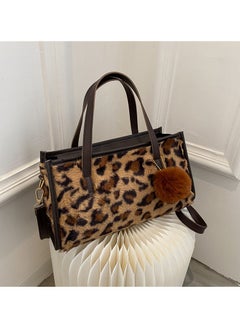 New Leopard Print Bag Women's Fashion Retro Handbag Shoulder Bag Net Celebrity Texture Commuter Tote Bag