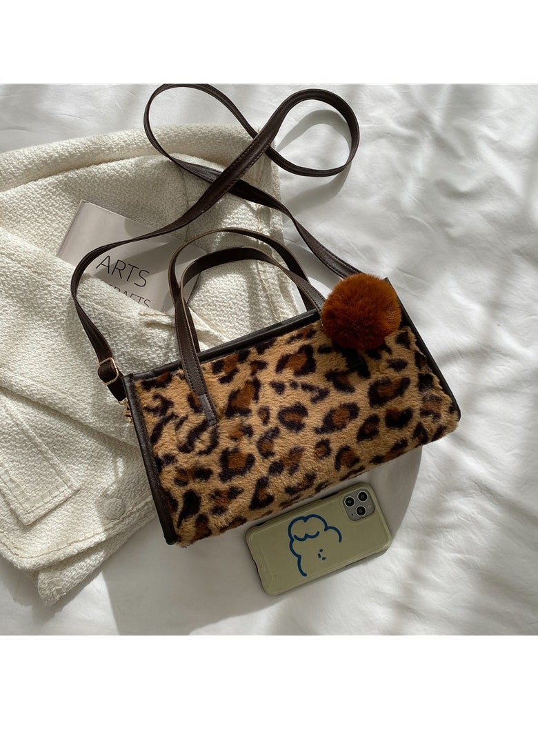 Generic - New Leopard Print Bag Women's Fashion Retro Handbag Shoulder Bag Net Celebrity Texture Commuter Tote Bag - Image 1