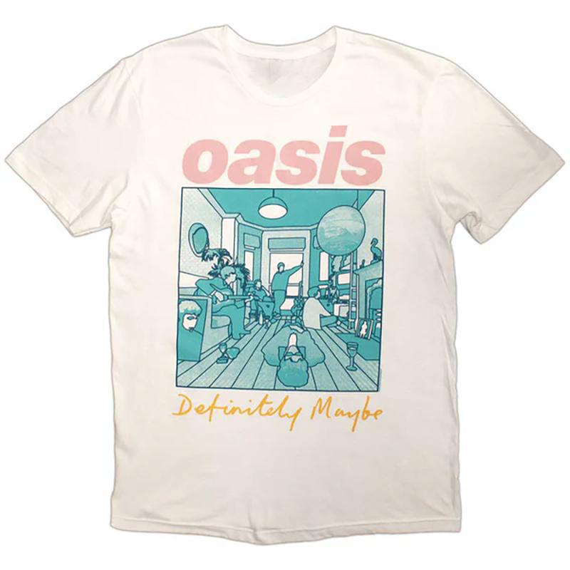 Direct Spray Rock Music Loose T-Shirt Short-Sleeved Oasis Retro Band Casual Trendy Brand Men'S Cotton - Image 2