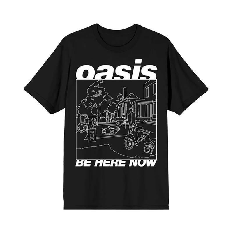 Direct Spray Rock Music Loose T-Shirt Short-Sleeved Oasis Retro Band Casual Trendy Brand Men'S Cotton - Image 4