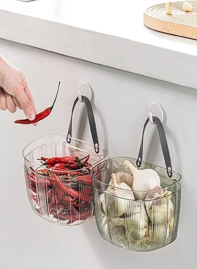 Apidian Multifunctional Hanging Storage Basket – Wall-Mounted Organizer for Bathroom, Kitchen, Laundry Room, Onion, Garlic, and Ginger Storage - Image 2