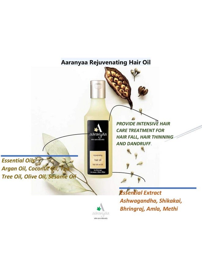 Aaranyaa Rejuvenating Hair Oil For Hair Fall Dandruff Control And Hair Growth With Argan Oil, Amla And Coconut Oil | Strong, Long And Thick Hair -225 Ml - Mineral & Paraben Oil  - Image 2