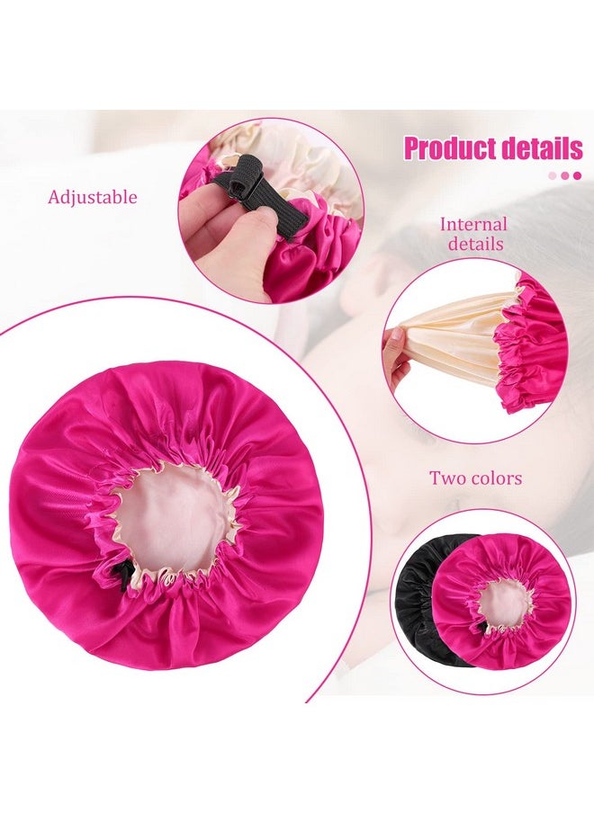WSICSE - 2 Pcs Baby Kids Bonnets Adjustable Bonnet For Kids Toddler Double Layer Satin Bonnet For Sleeping - Image 1