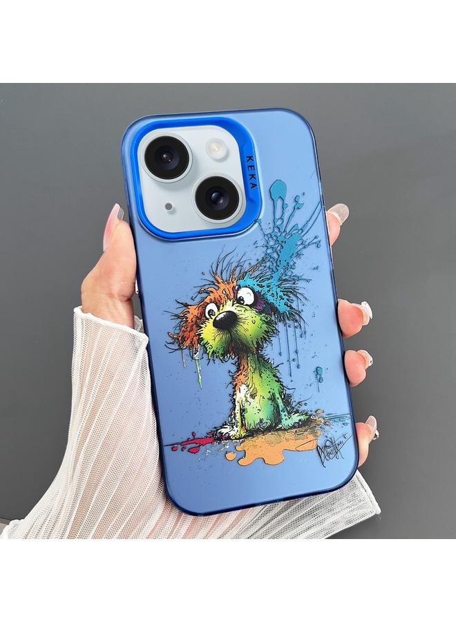 S-TOP Case For iPhone 15 Plus Dual-sided IMD Animal Graffiti TPU + PC Phone Case - Image 1