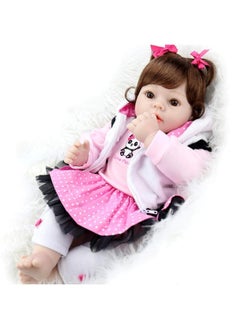 Aori Aori Reborn Baby Dolls - Realistic Baby Doll 22 inch Lifelike Newborn Baby Girl Doll with Panda Theme Gift Set  - Image 1