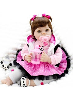 Aori Aori Reborn Baby Dolls - Realistic Baby Doll 22 inch Lifelike Newborn Baby Girl Doll with Panda Theme Gift Set  - Image 5