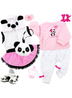Aori Aori Reborn Baby Dolls - Realistic Baby Doll 22 inch Lifelike Newborn Baby Girl Doll with Panda Theme Gift Set  - Image 4
