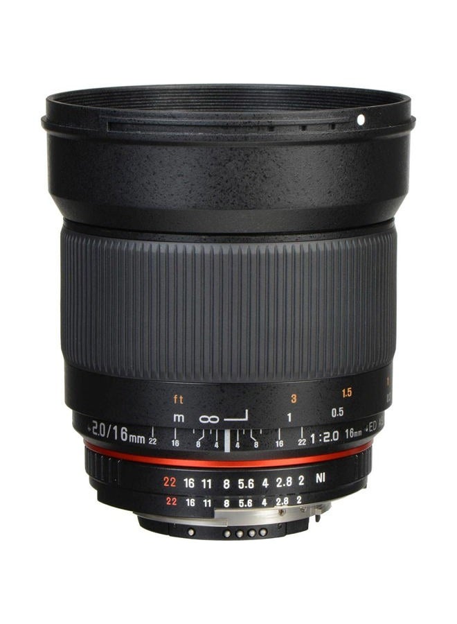 Rokinon 16mm F/2.0 ED AS UMC CS Lens for Nikon F Mount Cameras  - Image 1
