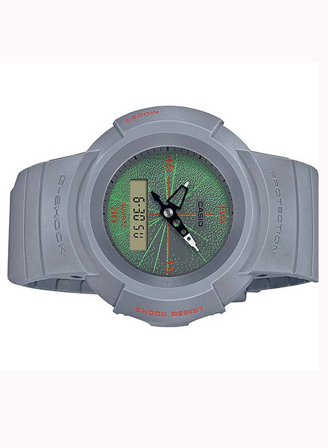 CASIO Unisex Analog Plus Digital Round Watch AW-500MNT-8ADR - 55 mm - Grey - Image 4