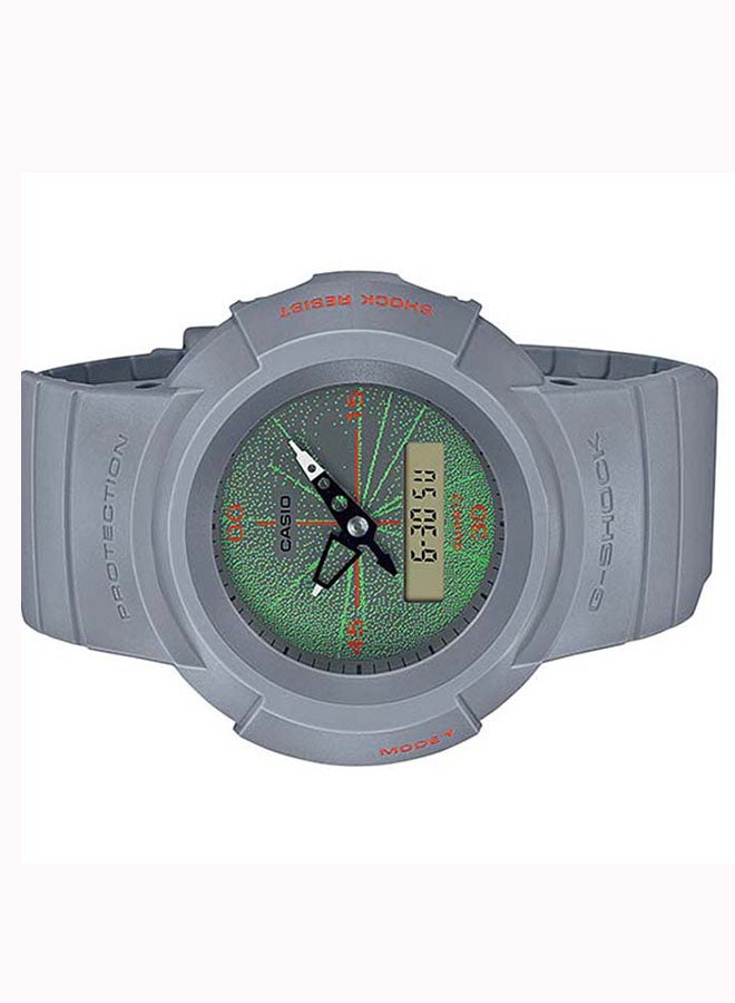 CASIO Unisex Analog Plus Digital Round Watch AW-500MNT-8ADR - 55 mm - Grey - Image 5