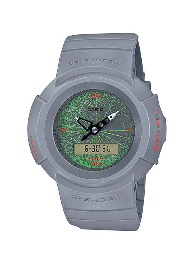 CASIO Unisex Analog Plus Digital Round Watch AW-500MNT-8ADR - 55 mm - Grey - Image 1