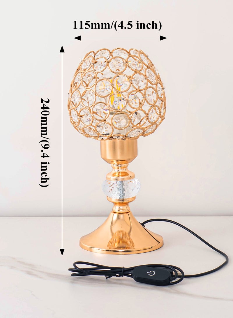 Light luxury bedside USB crystal table lamp - Image 2