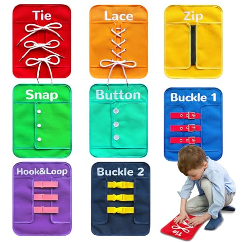 Creatoy Montessori Fine Motor Toys for Toddlers Basic Life Skills Early Learning Sensory Toys for 2 3 4 5 Year Old Xmas Gifts Learn to Dress Preschool Homeschool Kindergarten Must Haves - Image 1