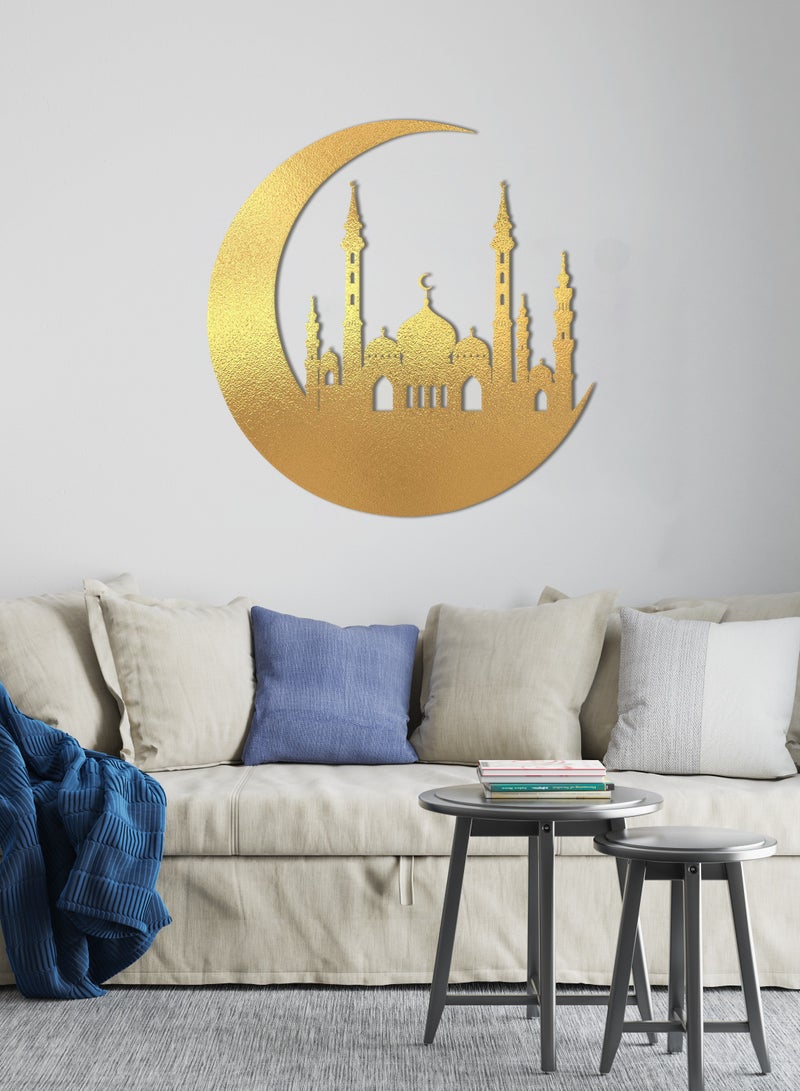 هوم جاليري لوحة جدارية خشبية مسجد هندي 80x80 اسود - Image 2