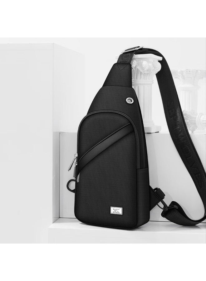 Septwolves Chest Bag, Men's Casual Crossbody Bag, Shoulder Bag, Canvas Bag, Outdoor Waist Pack, Chest Pack, Travel Backpack - Image 1