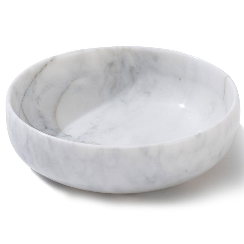 CM CHIC MONDAY 591 Large Decorative Bowl Natural Marble Decorative Bowls for Home Decor Key Bowl Large Incense Burner Smudge Bowl Coffee Tables Centerpiece Soap Serving Bowl