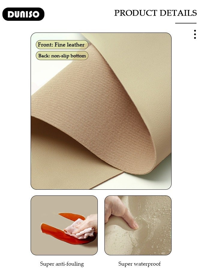 DUNISO Leather Desk Pad Protector, Office Desk Mat, Waterproof Writing Desk Pad for Eye Protection, Anti-Slip Large Mouse Pad for Office and Home, Applicable Game,Office,Learning - Image 2