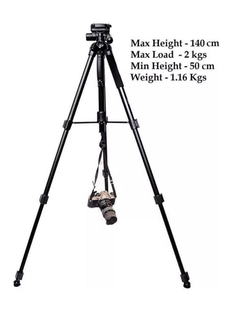 Camera Tripod with Travel Bag Cell Phone Tripod with Wireless Remote and Phone Holder Compatible with All Cameras Cell Phones Projector Webcam Spotting Scopes