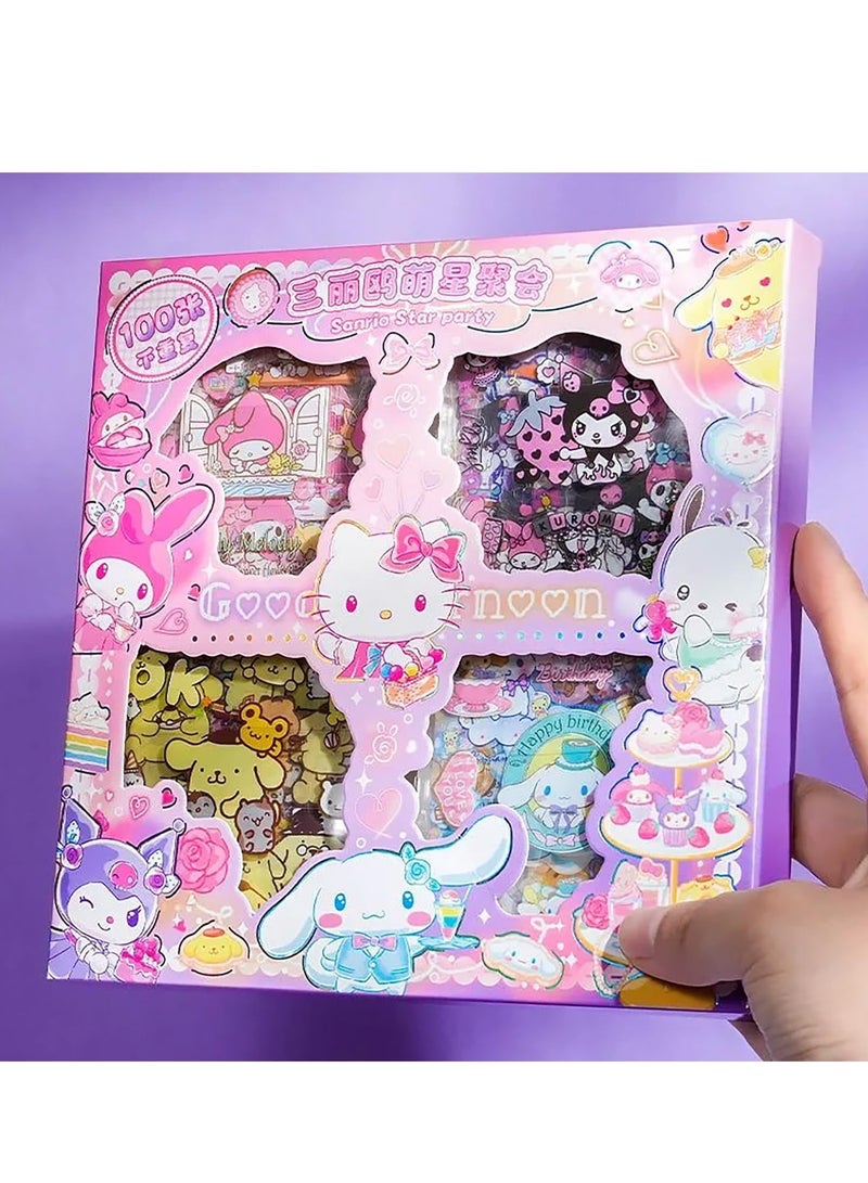 Cute Girl Stickers - 100 Sheets  Stickers Kit, Vinyl Cartoon Aesthetic Decorative Sticker Set, Ideal for Scrapbooking, Journaling, Laptops, and Room Decoration - Image 4